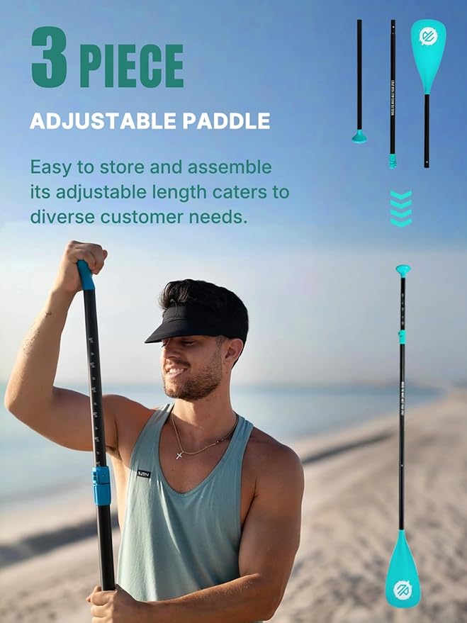Niphean Inflatable Stand Up Paddle Board with SUP Accessories, Anti-Slip EVA Deck, 10’6’’ Inflatable Paddle Boards for Adults & Youth of All Skill Levels