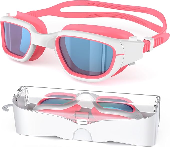 Kids Swim Goggles,Swimming Goggles for Kids 6-14, Anti-Fog UV Protection Pool Glasses for Boys Girls