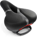 Bicycle Seat Replacement, Bike Seat for Men and Women, Comfort Wide Bike Saddle Memory Foam Padded Soft Bike Seat Cushion Compatible with Peloton, Mountain, City Bikes, Indoor Exercise Bikes