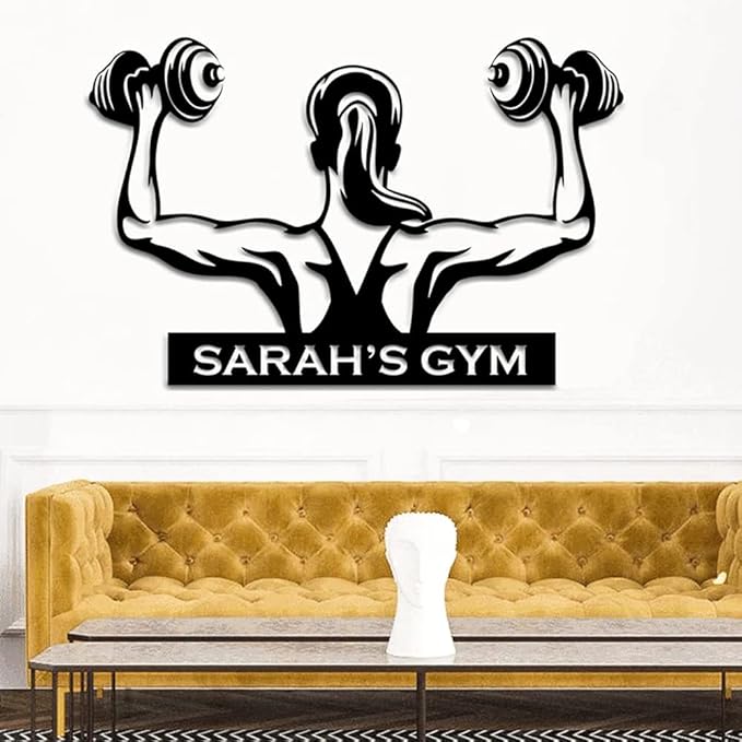 Personalized Powerlifting Metal Sign Art - Custom Sport Sign, Hobby Gift