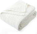 Carriediosa 100% Cotton Muslin Throw Blanket 90" X 90" Queen Size，4-Layers Summer Gauze Throws for Bed Couch，Soft Lightweight Breathable Linen Blankets Bedspread for Adults All Season，White