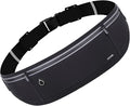 USHAKE Slim Running Belt, Workout Fanny Pack for Men Women,Exercise Waist Pack for Apple iPhone Holder, Runner Belt for Running Walking Cycling Camping Gym Black
