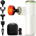 Mini Massage Gun Deep Tissue with Heat, Portable Percussion Muscle Massager for Pain Relief Muscle Relaxtion with Carry Case for Athletes & Home Use