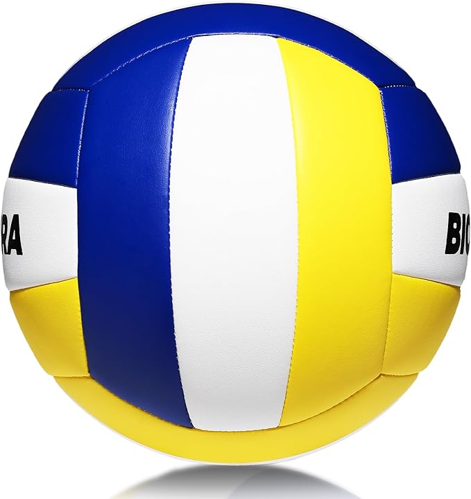 Softy Volleyball, Durable PU Leather,Waterproof Indoor Outdoor Soft Volleyball for Beach Game Gym Training (Official Size 5)