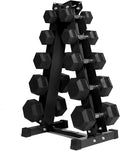 RitFit 5-650 LBS PVC Encased Hex Dumbbell Sets with Optional Rack for Home Gym, Hand weight with Chrome Handle for Strength Training, Workouts