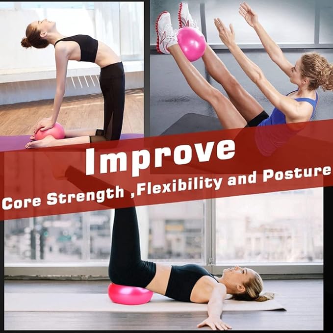 9 Inch Exercise Pilates Ball Mini Exercise Barre Ball for Yoga,Stability Exercise Training Gym Anti Burst and Slip Resistant Balls Physical Therapy Improves Balance, Core Strength