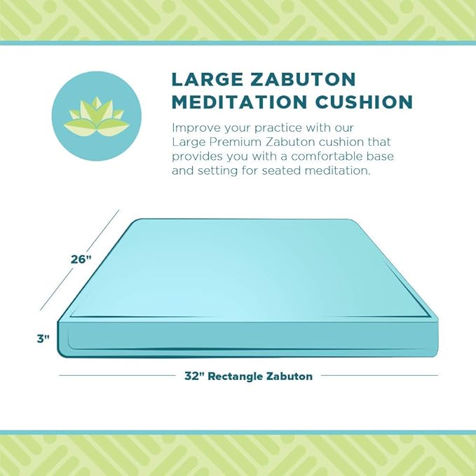 BEAN PRODUCTS MEDITATION CUSHION - Zabuton Meditation Pillows for Sitting on Floor, Yoga Cushion, Cotton Yoga Pillow, Zen Kneeling Prayer Pad- MADE IN USA - Premium 32x26x3, ORCHID