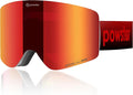 Ski Goggles Snow OTG Snowboard Goggles Magnetic Interchangeable Lens Frameless UV Protection Anti-fog mobile Skating
