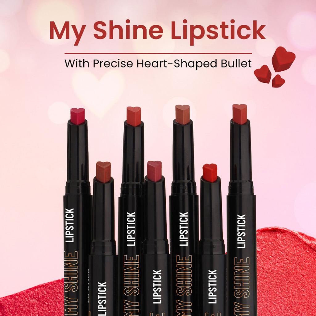 Swiss Beauty My Shine High Pigmented & Long-Lasting Lipstick Enriched with Vitamin E - 08 Its Rouge
