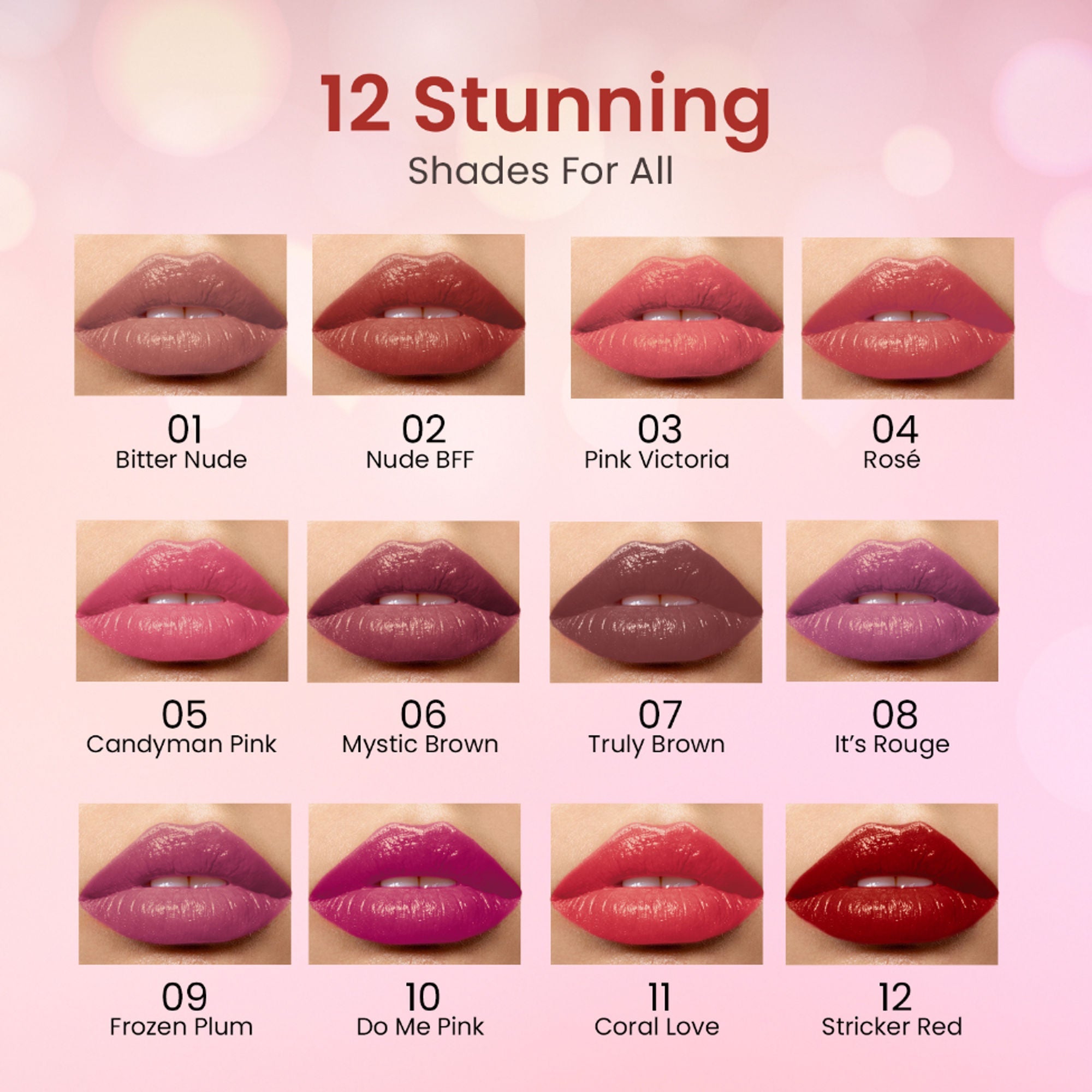 Swiss Beauty My Shine High Pigmented & Long-Lasting Lipstick Enriched with Vitamin E - 08 Its Rouge