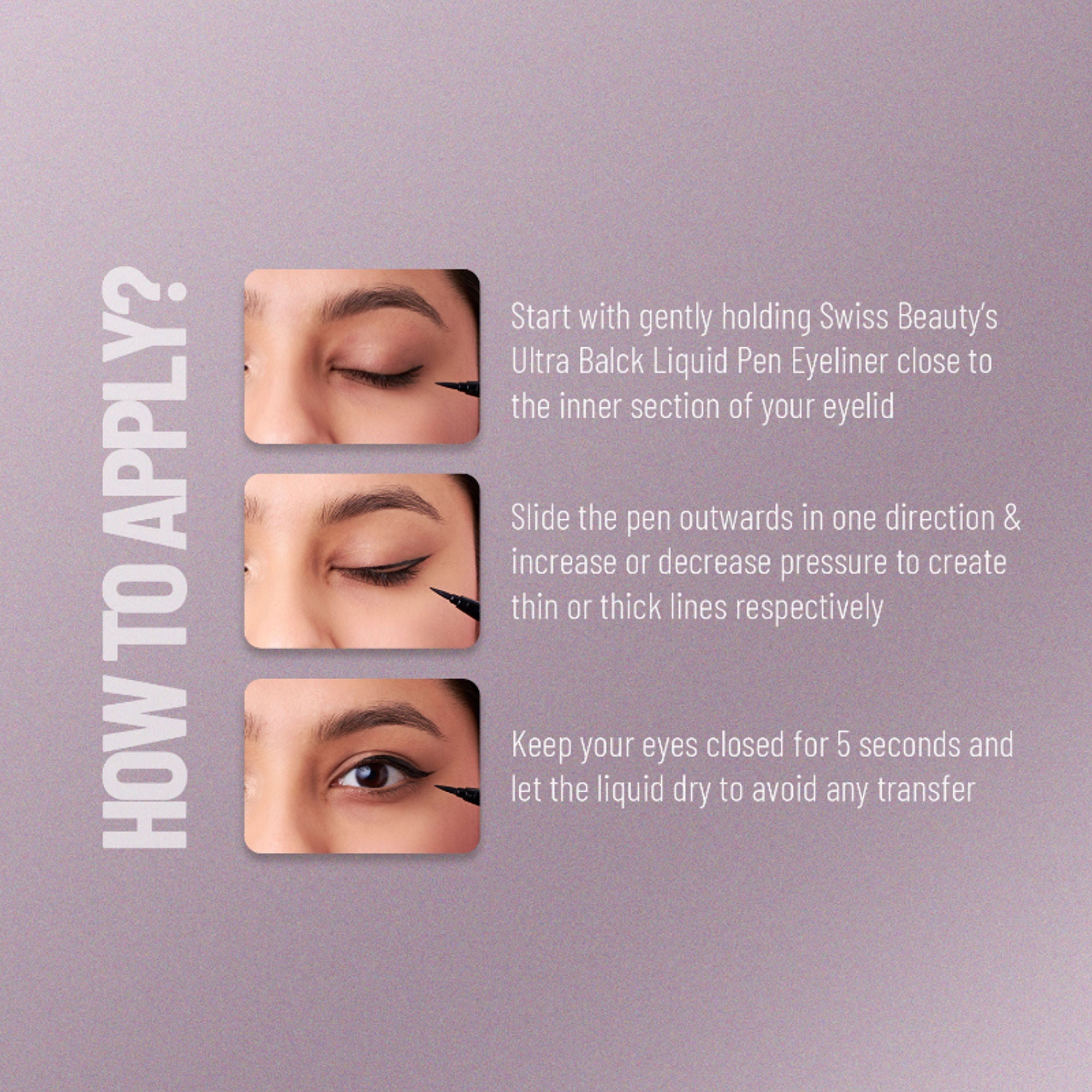 Swiss Beauty Liquid Pen Eyeliner - Black