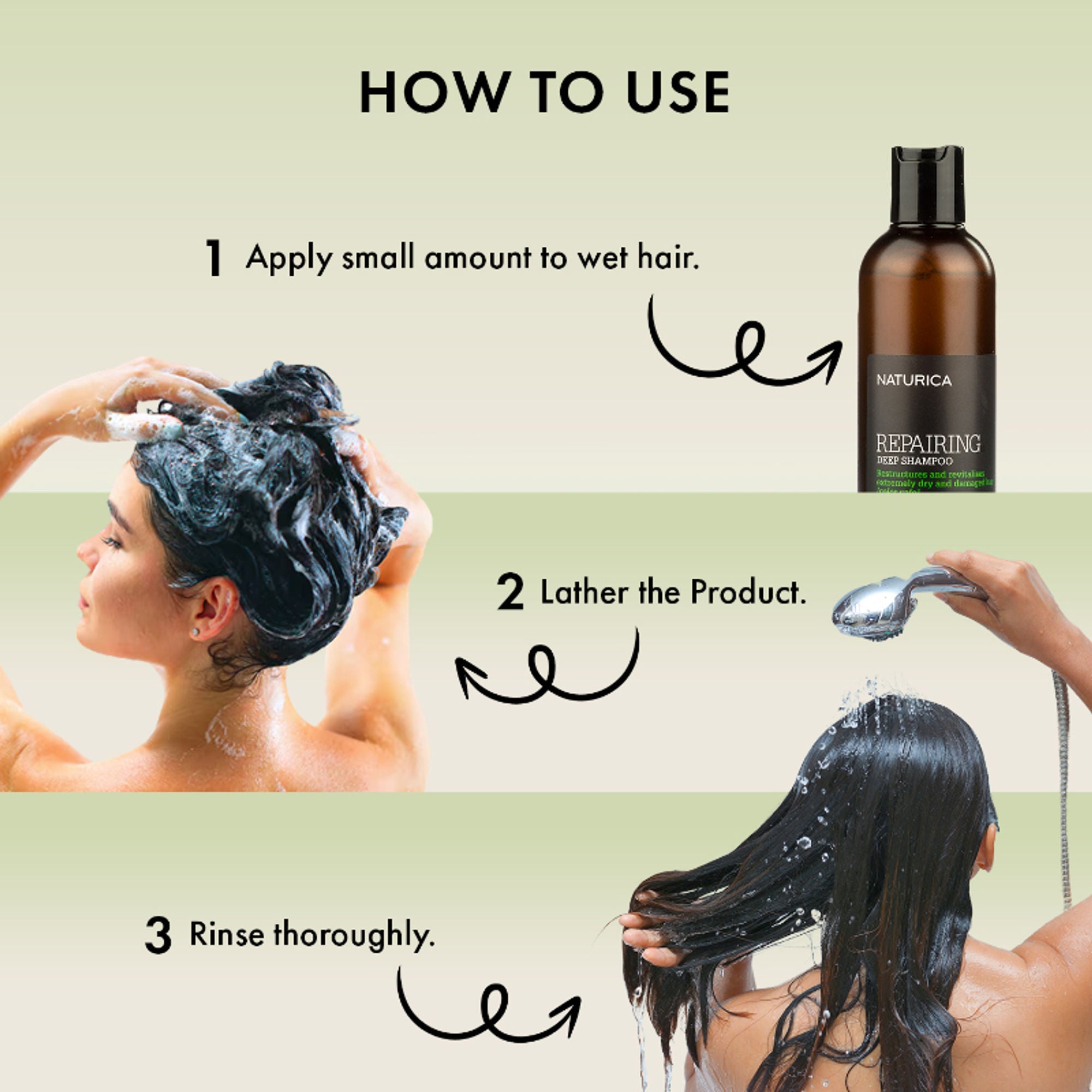 Naturica Repairing Deep Shampoo for Dry & Damaged Hair, Restructure with Sicilian Olive Oil Extract