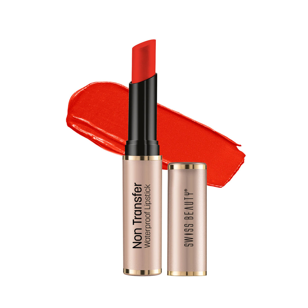Swiss Beauty Non Transfer Waterproof Lipstick - 405 Orange Red
