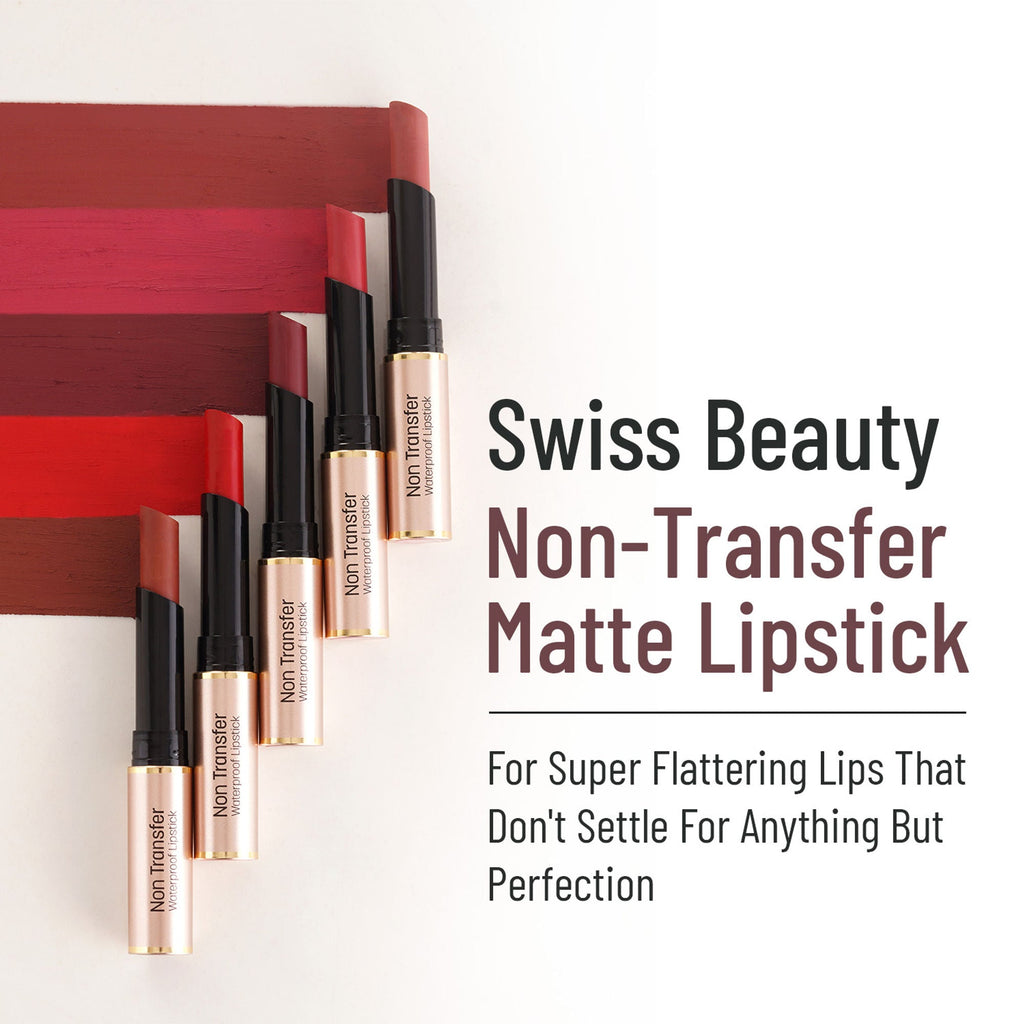 Swiss Beauty Non Transfer Waterproof Lipstick - 422 Burgundy