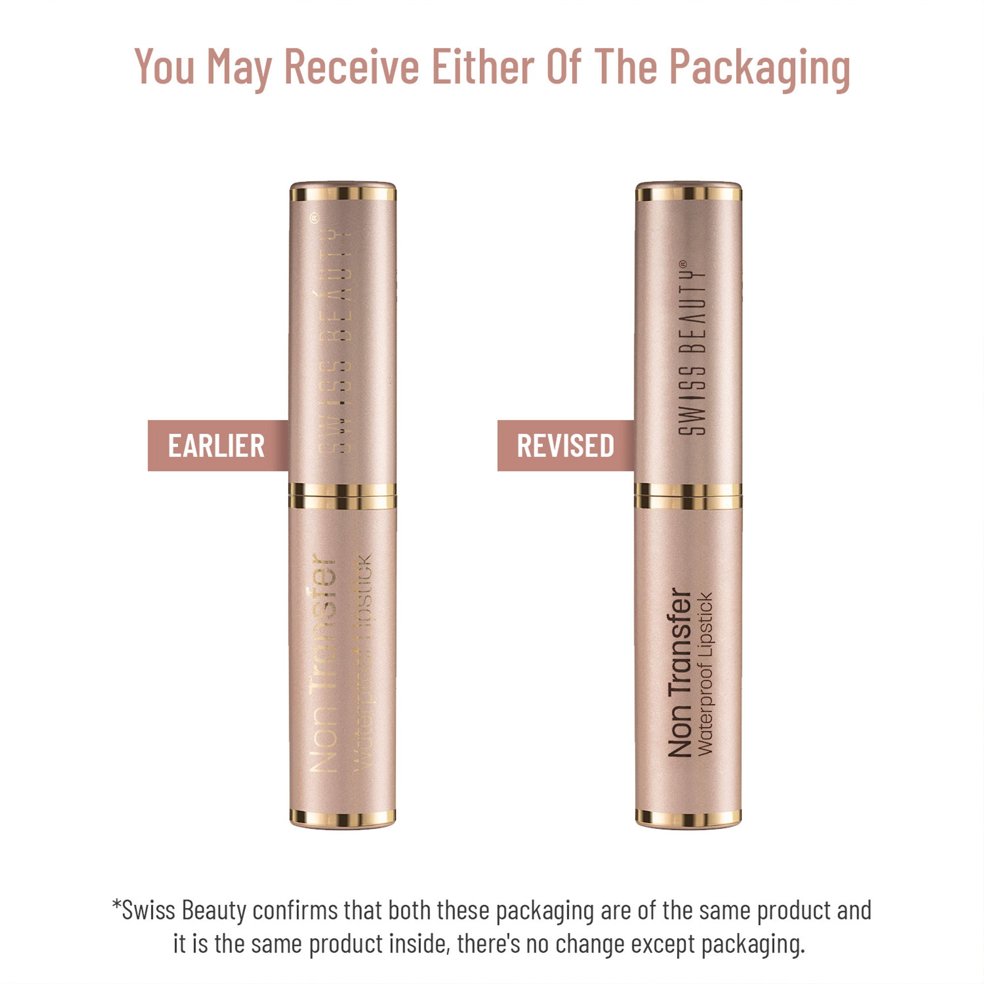 Swiss Beauty Non Transfer Waterproof Lipstick - 426 Mellow Drama