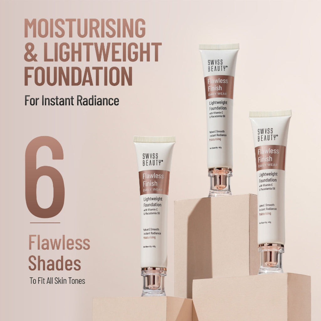 Swiss Beauty Flawless Finish Daily Wear Lightweight Foundation - 02 Soft Ivory