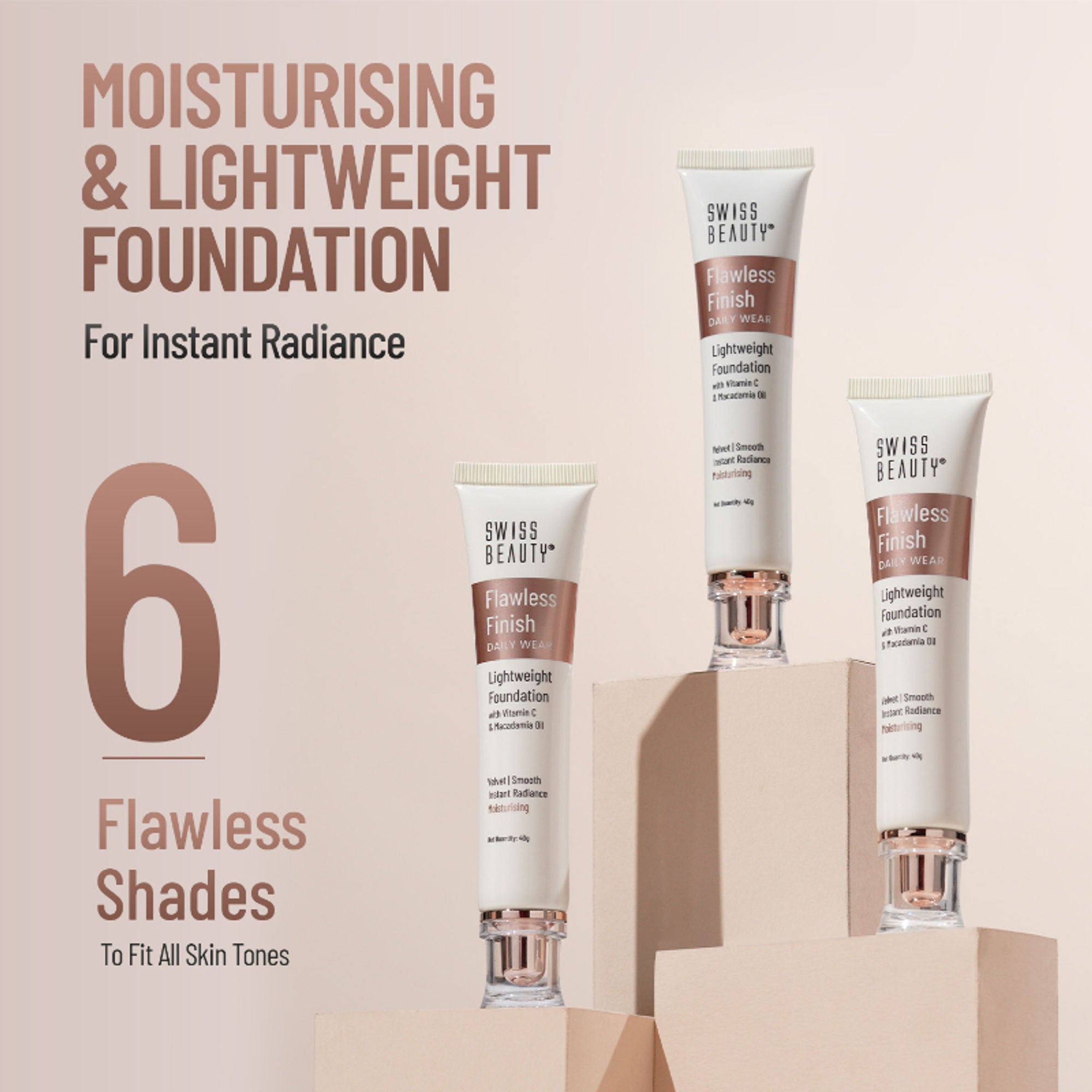 Swiss Beauty Flawless Finish Daily Wear Lightweight Foundation - 03 Natural Beige