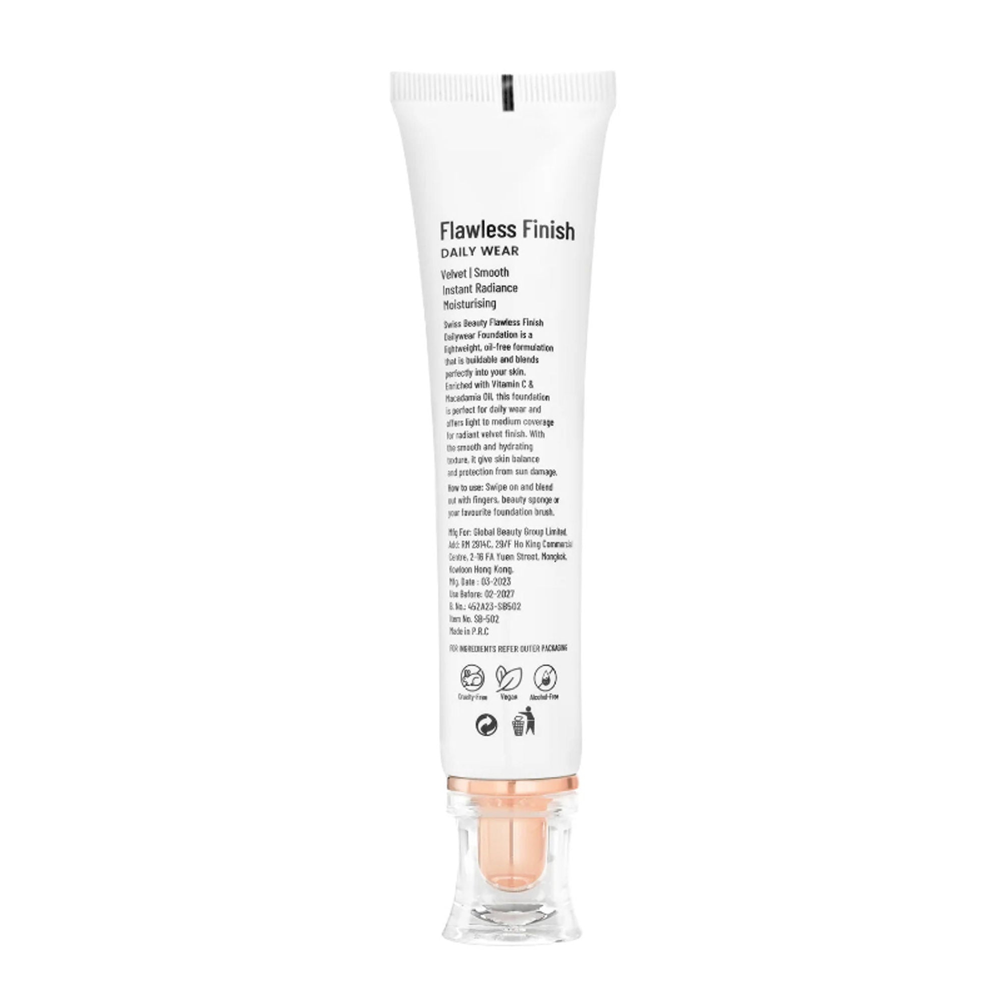 Swiss Beauty Flawless Finish Daily Wear Lightweight Foundation - 04 Natural Nude