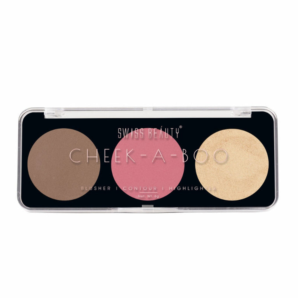 Swiss Beauty Cheek-A-Boo 3 In One Blushe Contour And Highlighter - 1