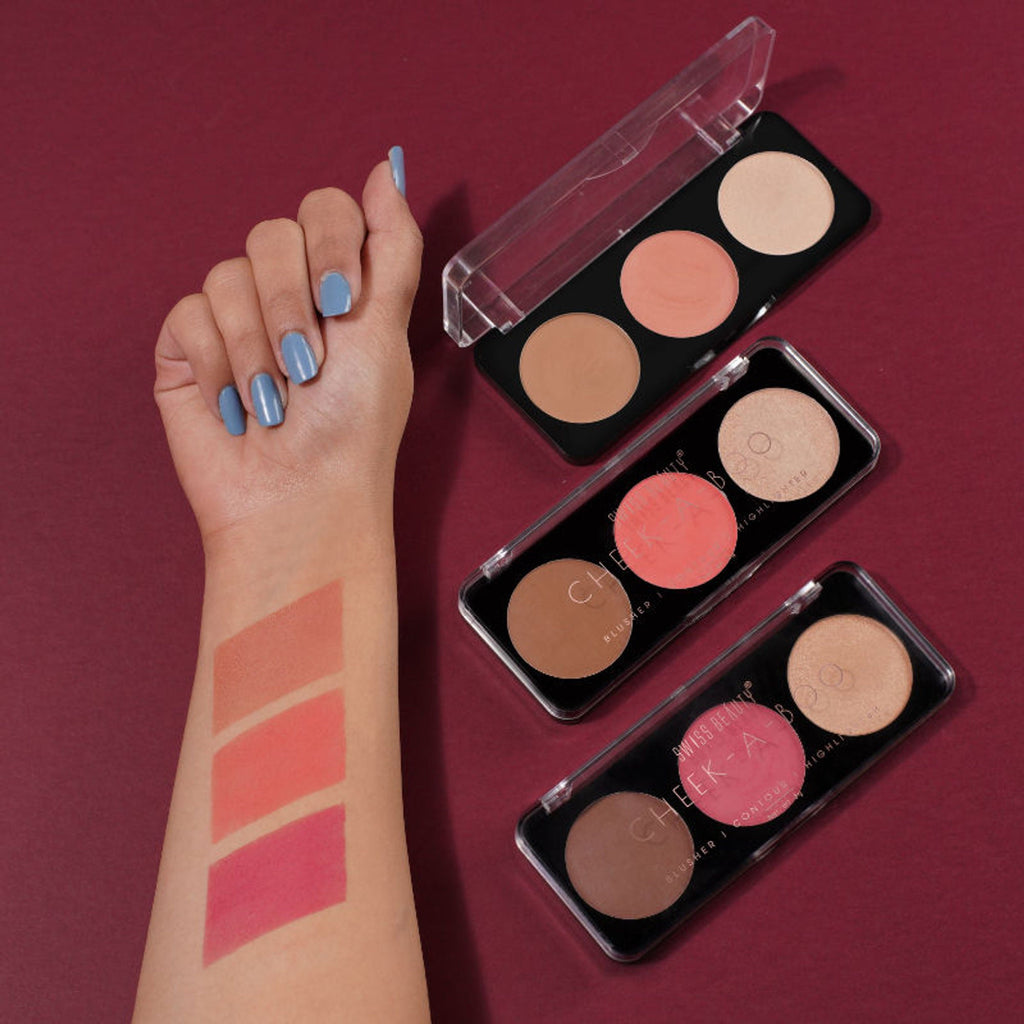 Swiss Beauty Cheek-A-Boo 3 In One Blushe Contour And Highlighter - 1