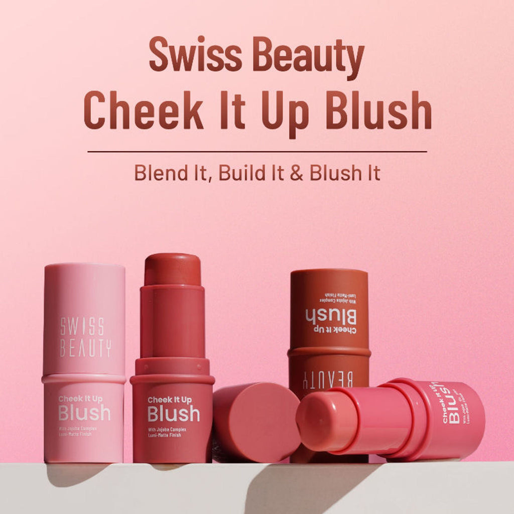 Swiss Beauty Cheek It Up Lumi-Matte Finish Blush - 1 High On Pink
