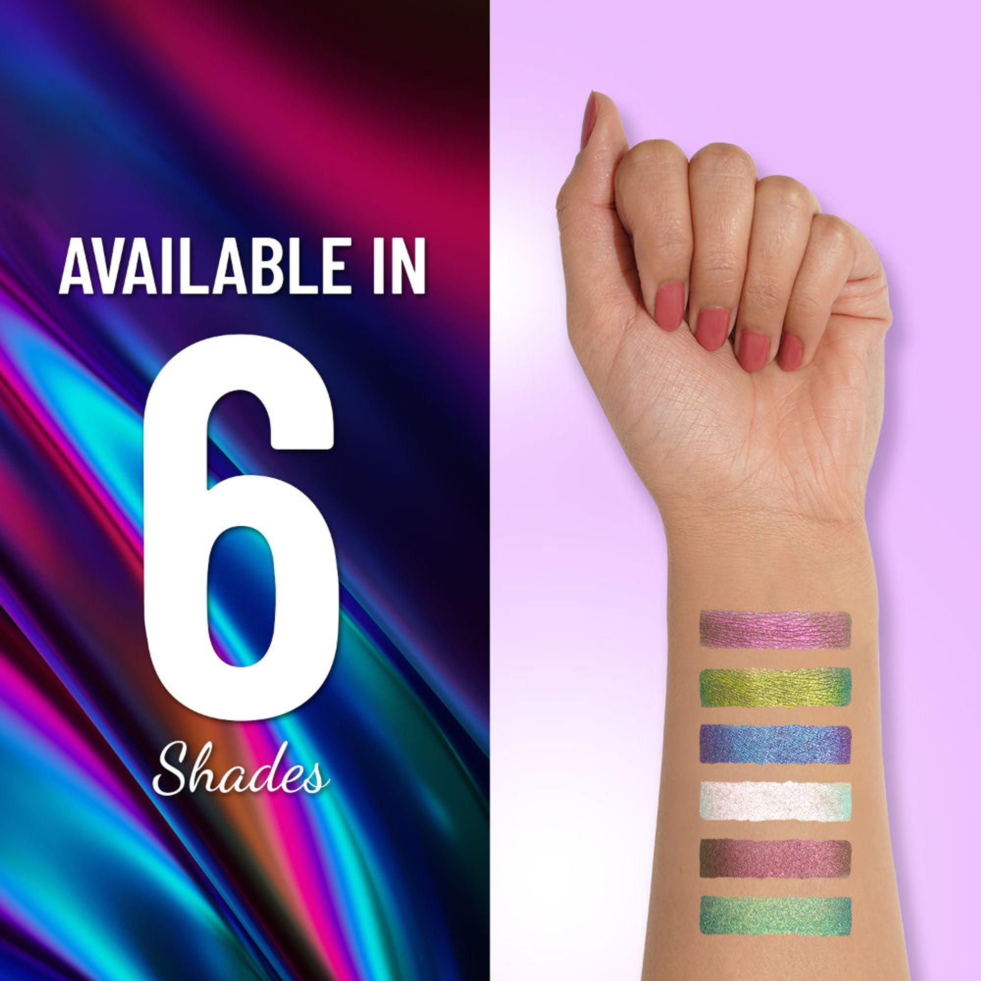 Swiss Beauty Holographic Eyeliner , Multi Chrome Effect , Water -Proof ,Smudge Proof - 2 Nouthern Light
