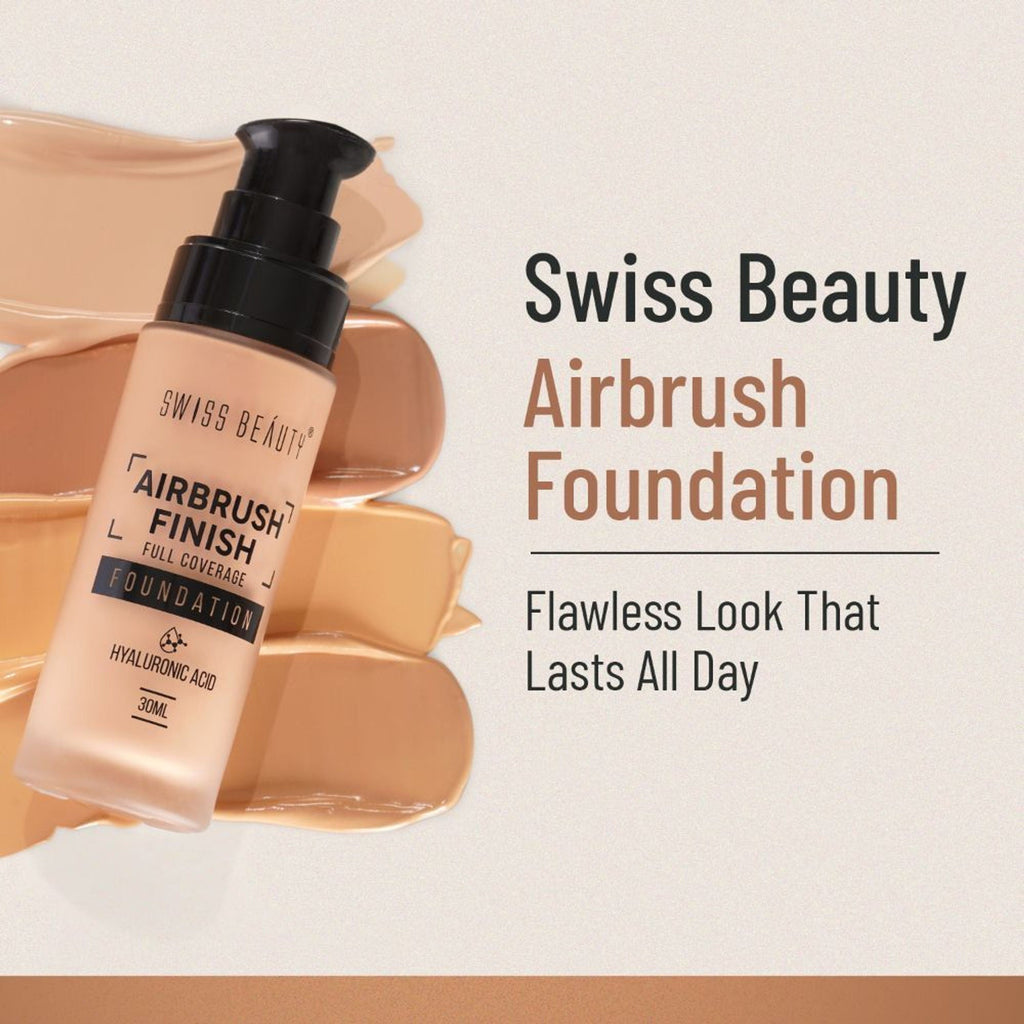 Swiss Beauty Airbrush Finish Full Coverage Foundation - 2 Fair Ivory
