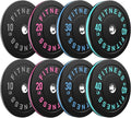 Bumper Plates 2 - Inch Olympic Weight Plate Set for Barbell, 10-55 lb Rubber Weights Sets for Home Gym, Strength Training Plate, Weight Lifting, Black