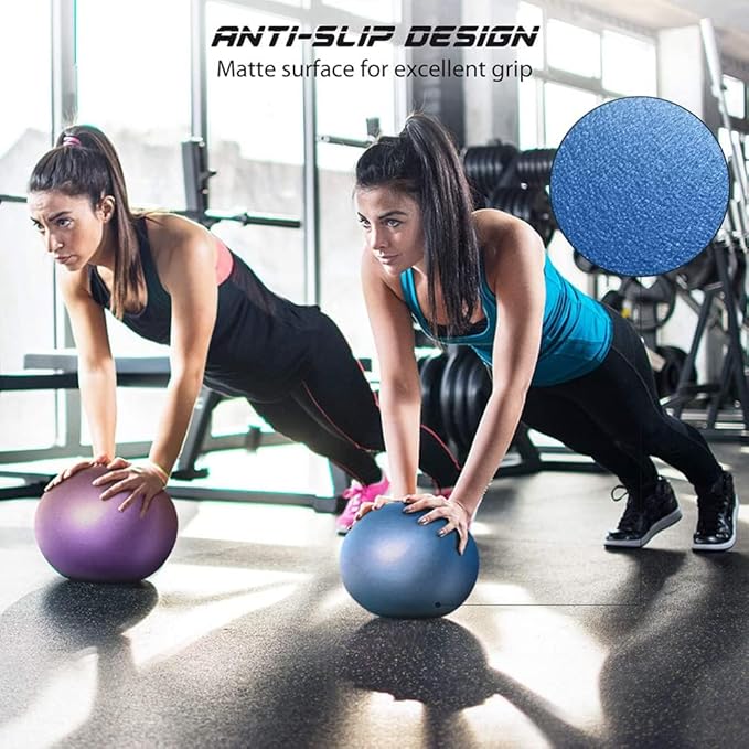 9 Inch Exercise Pilates Ball Mini Exercise Barre Ball for Yoga,Stability Exercise Training Gym Anti Burst and Slip Resistant Balls Physical Therapy Improves Balance, Core Strength