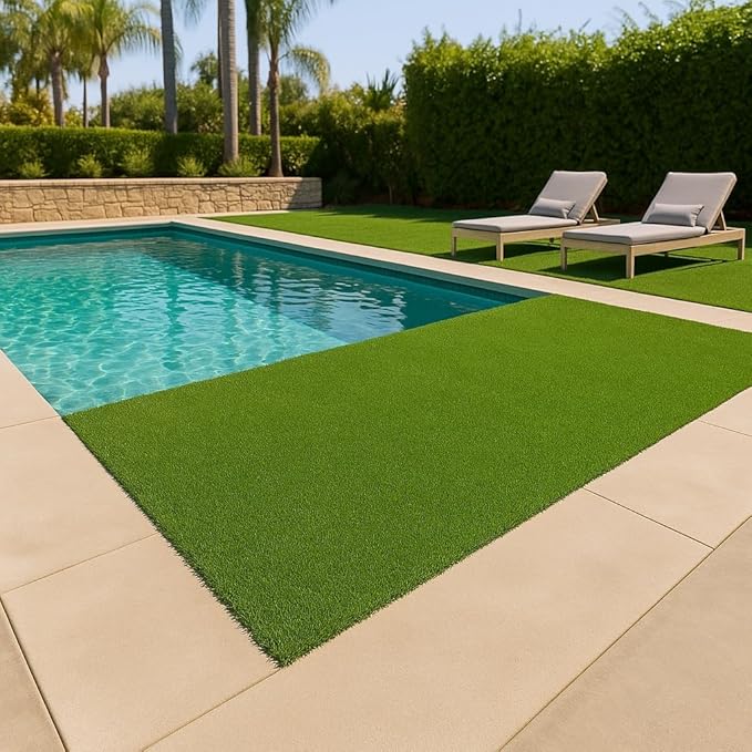 Ottomanson Artificial Turf Golf Hitting Mat 6'6" x 30' Indoor/Outdoor Waterproof Synthetic Fake Grass for Putting Practice Baseball Football Sports Gym Backyard, Custom Size 2' up to 30'