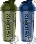 '-2 Pack- 28 oz Protein Shaker Bottles for Protein Mixes - 2x Wire Whisk | Leak Proof Shaker Cups for Protein Shakes | Pre Workout Shaker Bottle | Shakers for Protein Shakes-Green&Blue