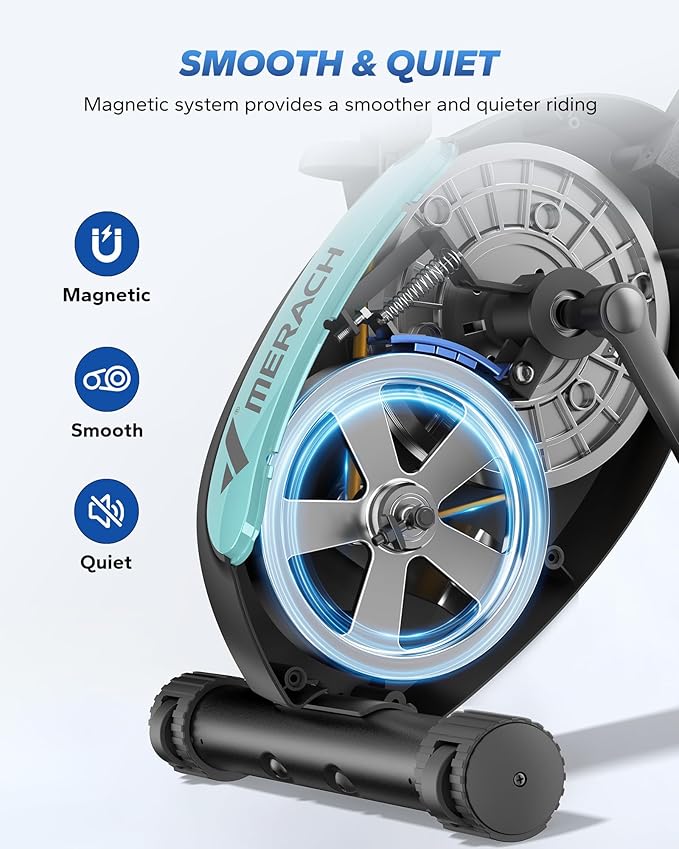 MERACH Folding Exercise Bike, Foldable Stationary Bikes for Home, 4 in 1 Upright Indoor Cycling Bike with 16-Level Magnetic Resistance, 300LBS Capacity X Bike with Exclusive APP