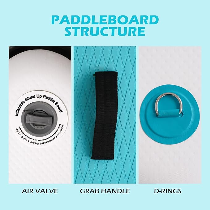 FunWater Inflatable Ultra-Light Stand Up Paddle Board for All Skill Levels with Premium SUP Paddleboard Accessories,Non-Slip Comfort Deck for Youth & Adults