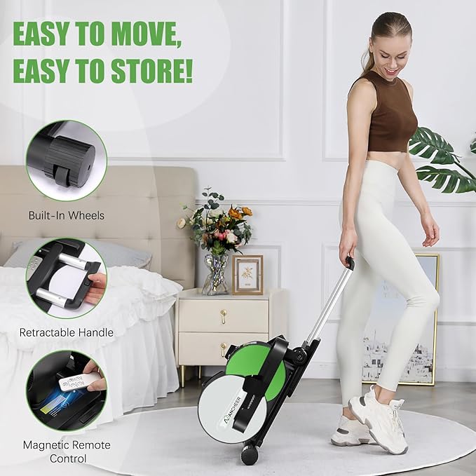 ANCHEER Under Desk Elliptical, Leg Exerciser While Sitting for Seniors with Remote Control, Display Monitor, Electric Seated Pedal Exerciser for Home, Ellipse Leg Exerciser as Seen on TV