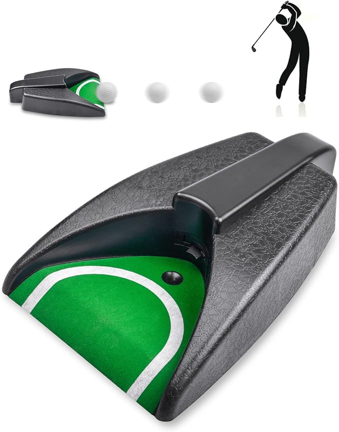 Golf Automatic Putting Cup, Golf Putting Practice Return Machine, Auto Putting Returner Golf Practice Putting Hole for Indoor Outdoor Yard Office