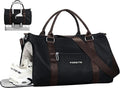 FIORETTO Womens Gym Tote Duffle Bag with Wet Pocket & Shoe Compartment, Sports Duffel Overnight Weekender Hospital Workout Carry on Bag for Girls, Ideal for Travel, Swimming, Dance, Ballet Black