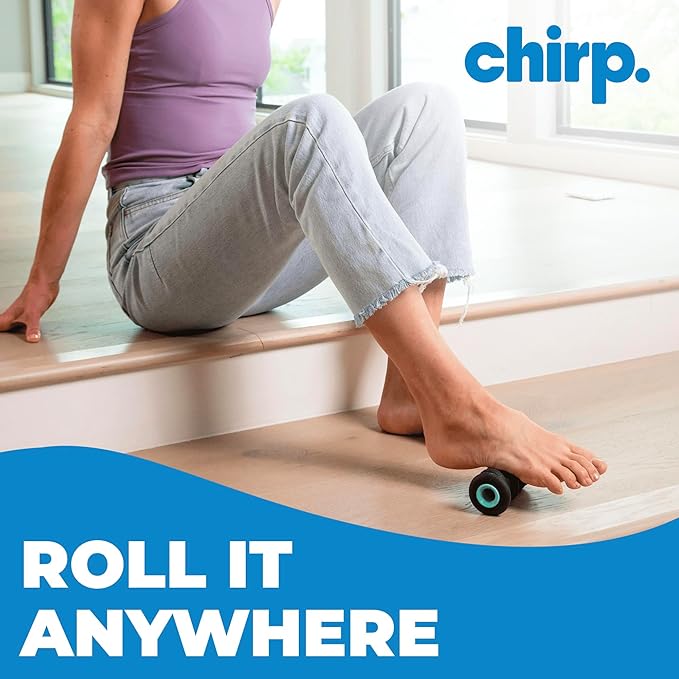 Chirp Wheel XR Foot Massage Roller - Targeted Massage for Plantar Fasciitis and Foot Fatigue, Arch Pain Relief, and Muscle Recovery | High Density Foam Exercise Equipment, 500lbs Capacity, 2" Mint