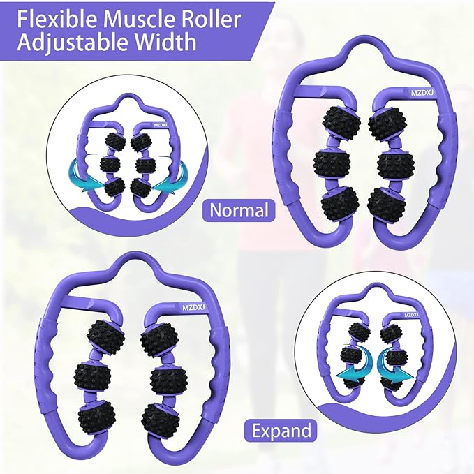 Cellulite Massage Tool Deep Fascia Massager & Dimpled Skin Remover for Legs - Anti-Cellulite Roller Tech with Lymphatic Drainage, Smooth Skin & Pain Relief for Thighs & Buttocks Sculpting