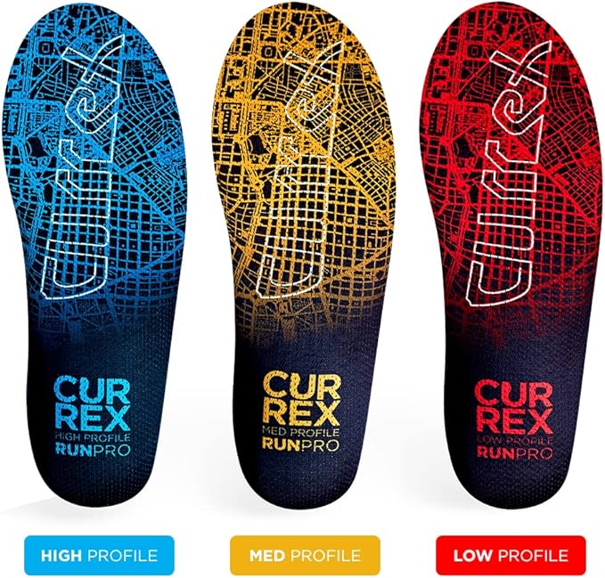 CURREX RunPro Insoles for Running Shoes – Arch Support Inserts to Help Reduce Fatigue, Prevent Injuries & Boost Performance – for Men & Women – Medium Arch, Medium Size