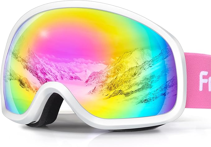 Freela Ski Goggles OTG Men Women, Over Glasses Snow Snowboard Sports Goggles for Adult Youth 100% UV400 Protection Anti Fog