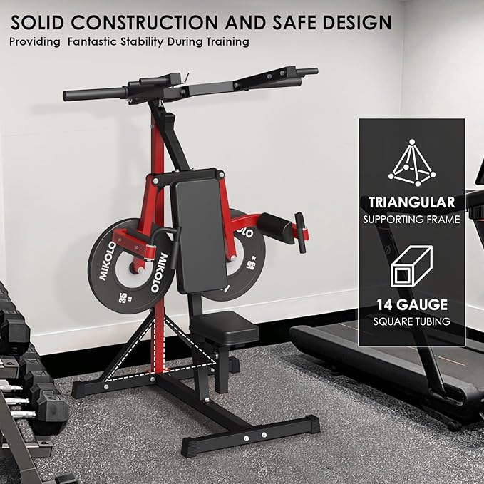 Mikolo Deltoid and Shoulder Press Machine, Lateral Raise Machine with Adjustable Seat and Backrest, 800 Weight Capacity Upper Body Machine
