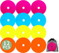 LEZER 6 Inch 8 Inch Flat Cones, Spot Markers, Soccer Cones, Field Court Markers, Sit Spots, Flat Discs, Soccer Training Equipment, Agility Practice, Football, Made in Taiwan