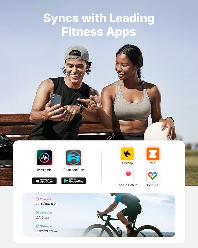 MERACH Exercise Bike, Brake Pad Stationary Bike with Exclusive App, Low Noise Indoor Cycling Bike with 300lbs Weight Capacity, Tablet Mount and Fitness Courses for Weight Loss