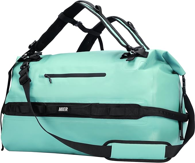 MIER Large Waterproof Duffel Bag Rolltop Dry Backpack Duffle Bags for Kayaking, Rafting, Boating, Swimming, Camping, Travel, Gym, Beach, 60L/80L