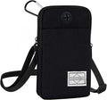 Cell Phone Purse Waist Pack Bag Travel Crossbody Bag Wristband Sport Armband Wallet with Removable Shoulder Strap (Black)