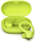 JLab Go Air Sport True Wireless Earbuds, Yellow, Featuring C3 Clear Calling, Secure Earhook Sport Design, 35+ Hour Bluetooth Playtime, and 3 EQ Sound Settings