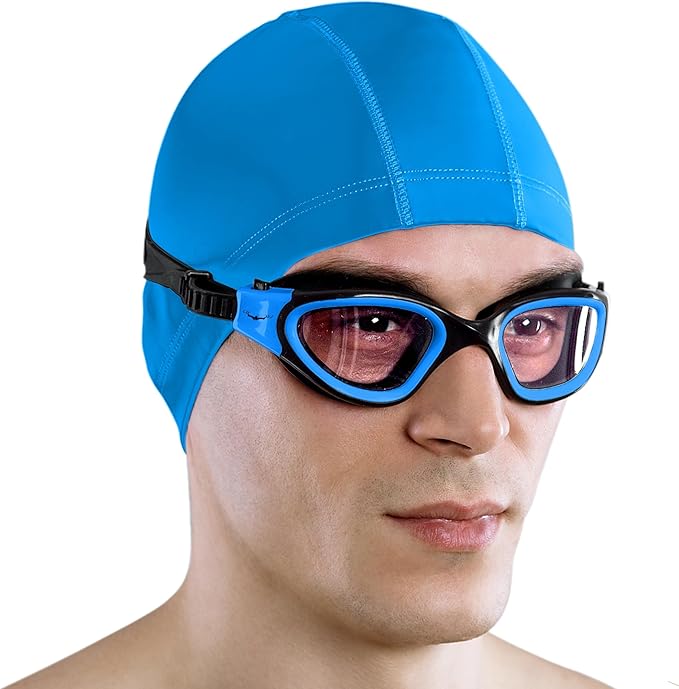AqtivAqua Swimming Goggles, DX Wide View Swim Goggles for Adult Men Women, Anti Fog No Leaking