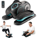 Under Desk Elliptical Machine, Ellipse Leg Exerciser for Seniors, Seated Pedal Exerciser with Resistance Bands Non Slip Mat, Remote Control, 12 Adjustable Speeds for Home, Seniors, Adults
