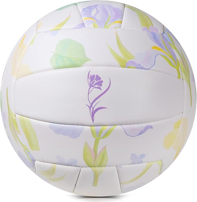 Volleyball Size 5 PU Leather Soft Indoor Outdoor Volleyballs Sports Training Game Play Ball for Beginner, Teenager, Adult, 8.2