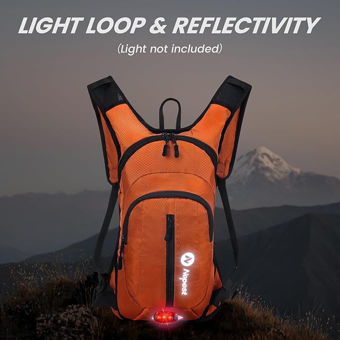 Nepest Hydration Pack Backpack for Women & Men, Lightweight Water Backpack with 2L Water Bladder for Hiking Cycling Running Biking